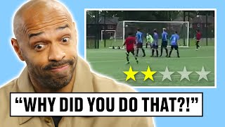 Thierry Henry Reacts To Sunday League Clips | Rate My Skills | @LADbible