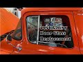 1956 Chevy truck door glass and weatherstrip replacement