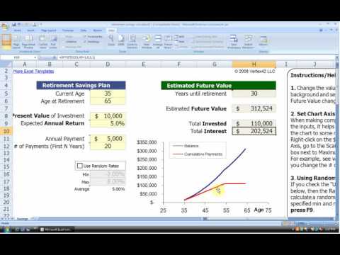 retirement savings calculator vertex42 youtube vertex42 debt reduction