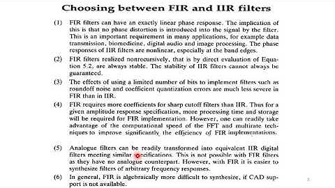 Lec 24 DSP slides IIR and FIR Filters, Filter design steps