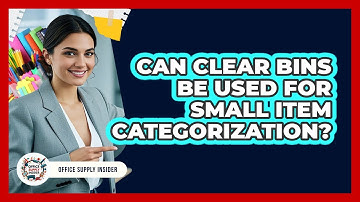 Can Clear Bins Be Used For Small Item Categorization?