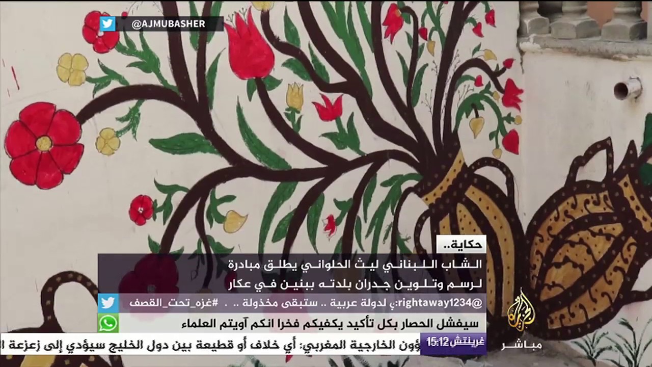 حكاية | شاب يطلق مبادرة لرسم وتلوين جدران بلدته