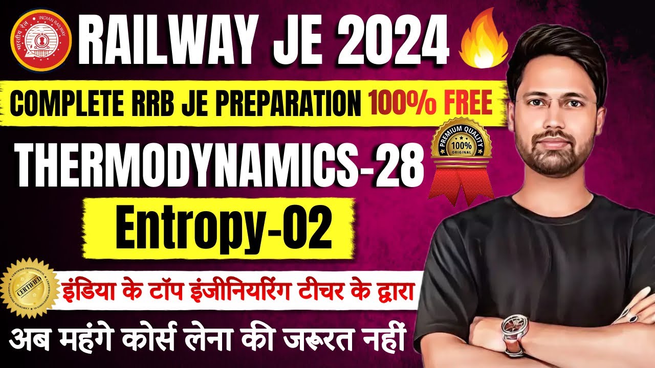 RRB JE 2024 | Thermodynamics -28 | Mechanical Engineering | By Uttam Sir #freerrbjepreparation2024