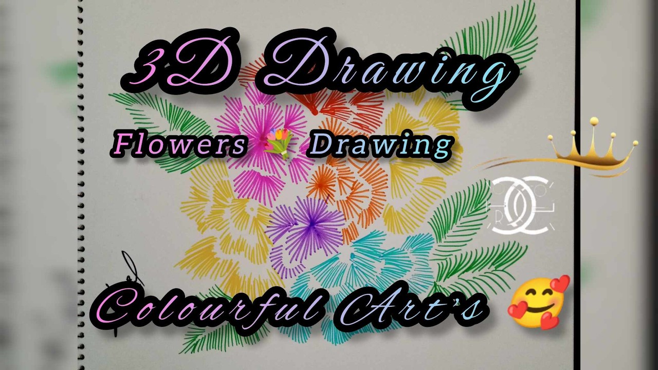 2D & 3D Flower Drawing | Stunning Floral Art Tutorial | Easy Step-by ...