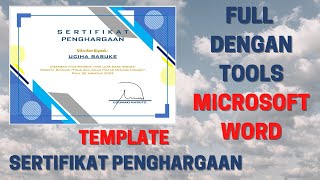 Tutorial  Membuat Template Sertifikat Penghargaan Seminar Dengan Tools Di Microsoft Word  