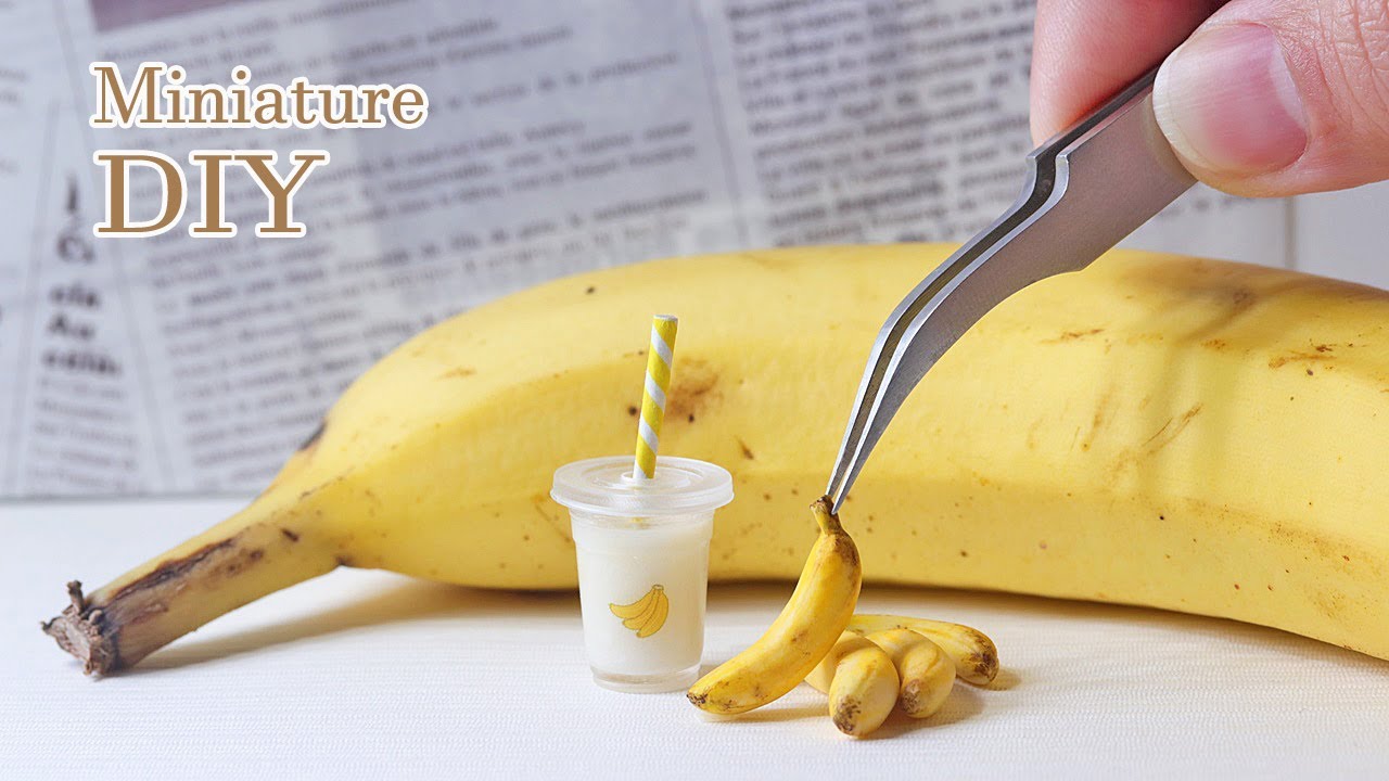 Сделайте миниатюрный банановый сок со светодиодной смолой.//Есть субтитры.