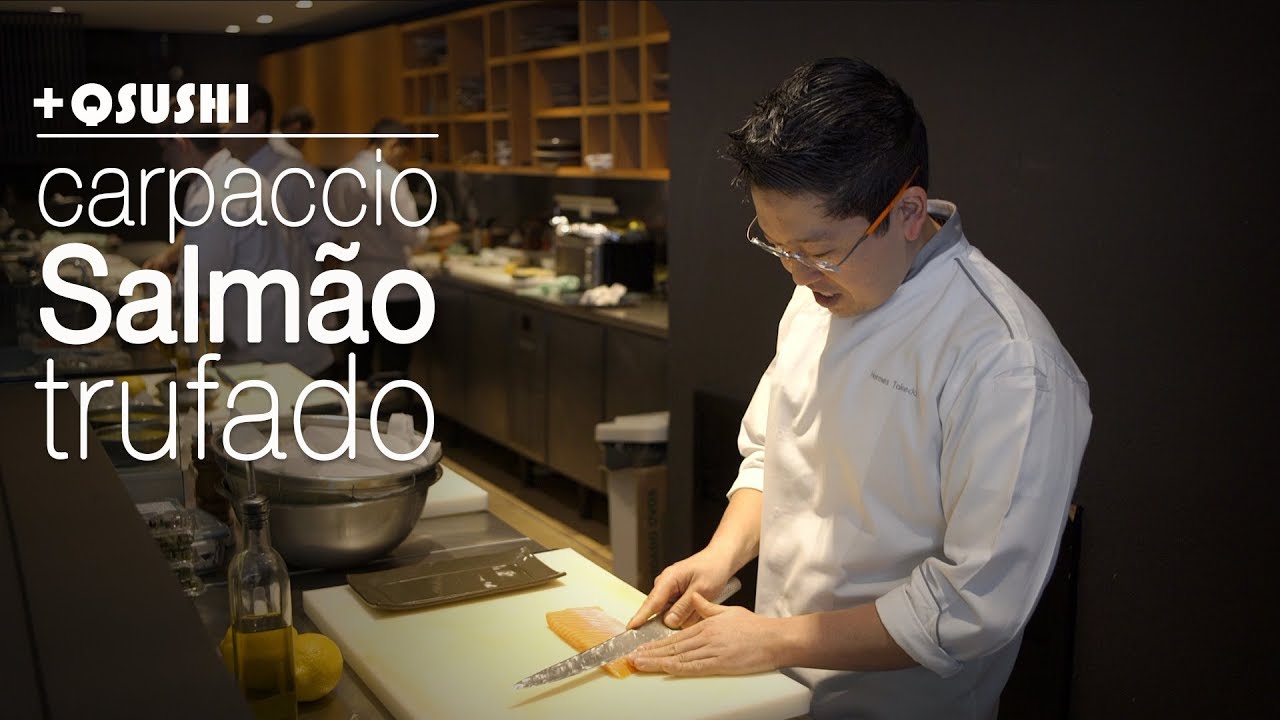 +QSushi · Carpaccio de Salmão Trufado