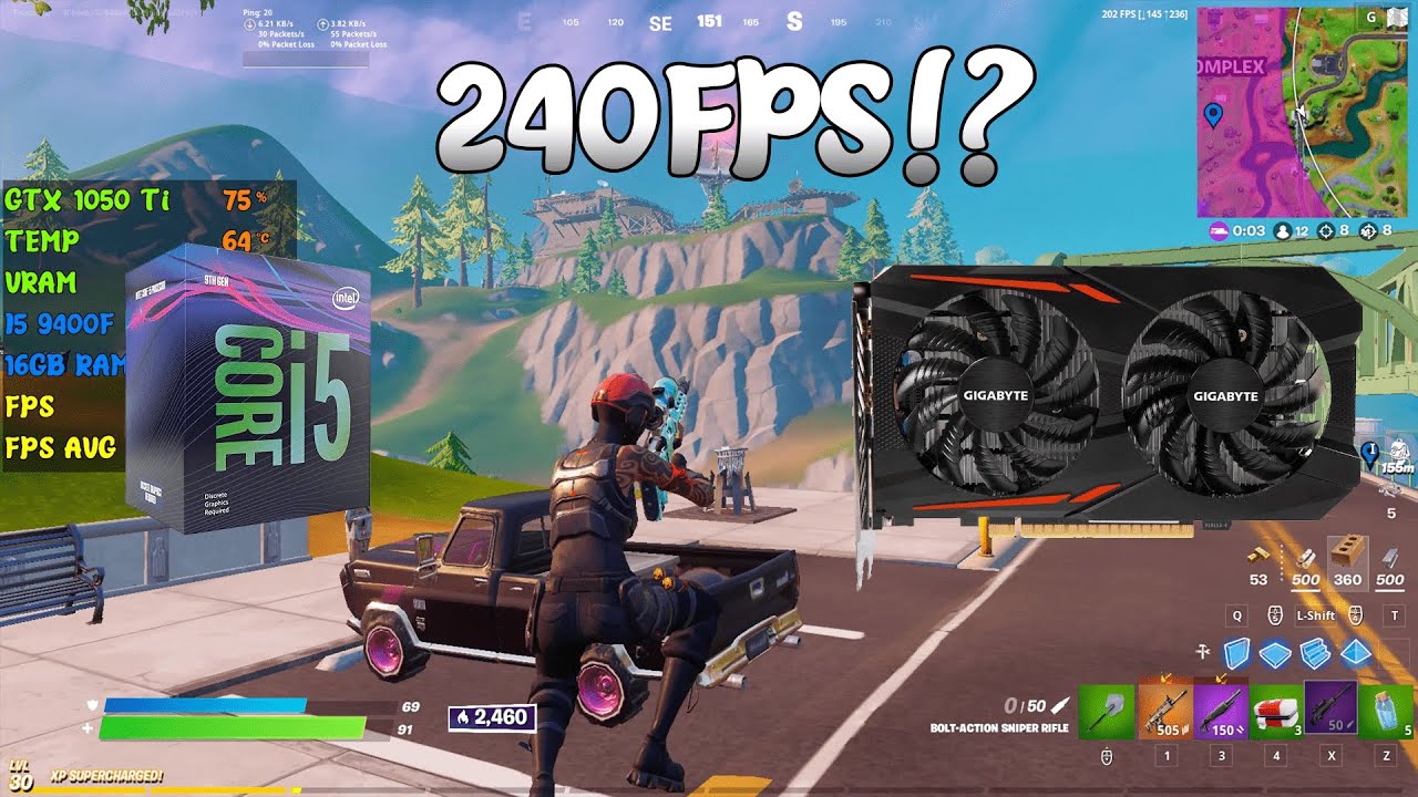 GTX 1050 Ti Fortnite Season 7 | PERFORMANCE MODE | 1080 Competitive