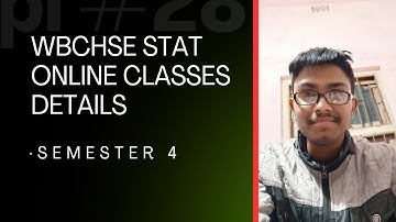 WBCHSE SEM 4 STUDENTS HUGE OPPORTUINITY NOW !! STATISTICS SEM 4 CLASSES FOR WB STUDENTS #wbchse
