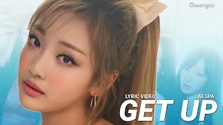[AI COVER] AESPA - GET UP LYRIC VIDEO (COLOR CODED LYRICS)