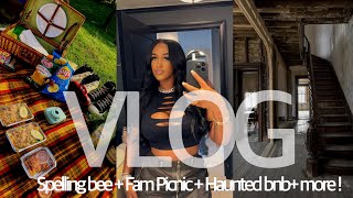 VLOG | SPELLING BEE WITH THE GANG + FAMILY PICNIC + HAUNTED AIRBNB TOUR &amp; MORE !