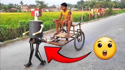Artificial Intelligence Robot 🤖 😂 ! Hand Made Walking Robot !