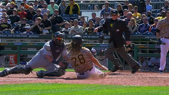 DET@PIT: Relay throw cuts down Jaso at home plate