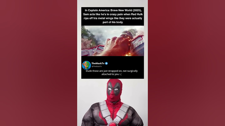 In Captain America: Brave New World (2025), Sam acts like he's in crazy pain when Red Hulk rips off
