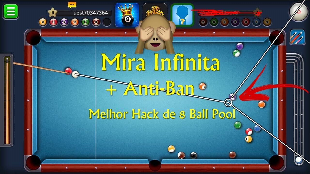 Mega Hack para 8 Ball Pool (Android) Mega MOD Mais Mira Hack Com Anti-Ban -  2017 - 