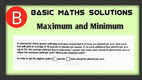 How many trees should be planted per acre to obtain the maximum yield @basicmathssolutions510