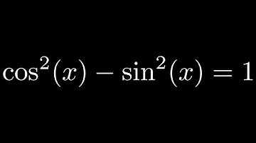 Solve the Trigonometric Equation cos^2(x) - sin^2(x) = 1