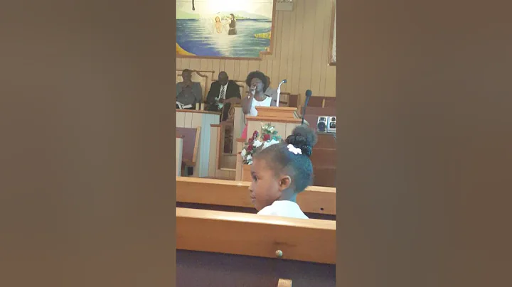 Kiara Blackburn singing at youth day at Mt. Olive ...