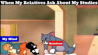 When relatives ask me about studies 😂|Tom and Jerry Funny Video |Masth Entertainment
