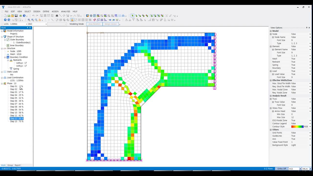 Strut and tie model program astruttie evolutionary structural