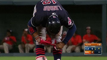 CLE@BAL: Lindor rips a two-run double to right-center