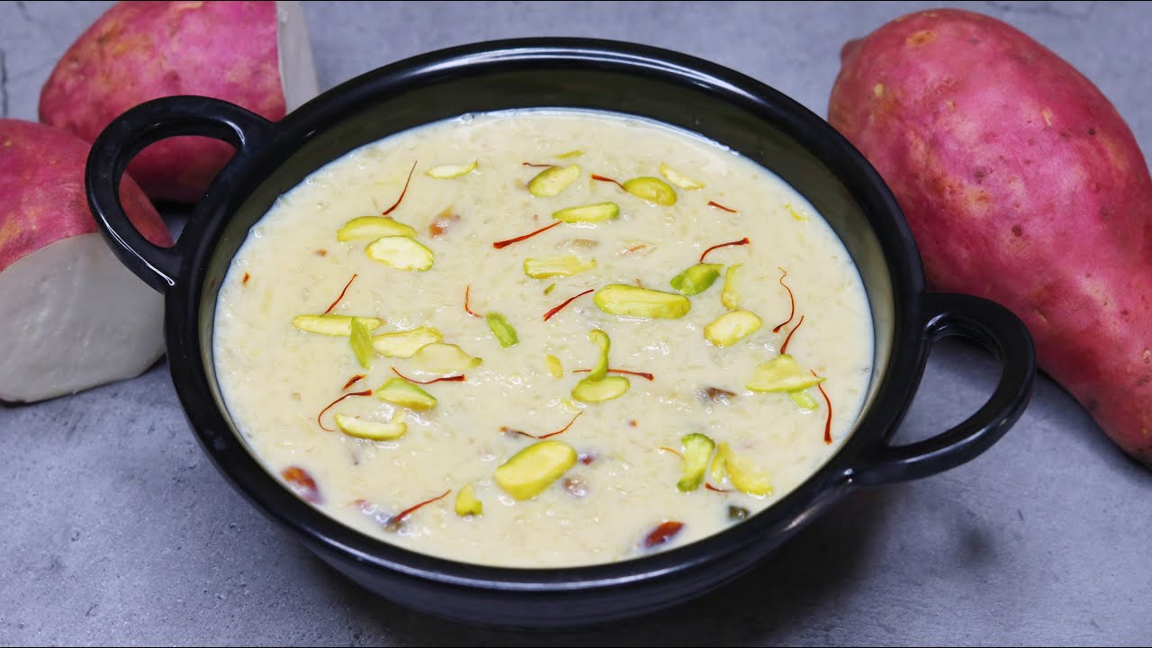 Sweet Potato Kheer Recipe ll Easy Dessert Recipe ll Misti Aloor Payesh ll Shakarkandi Kheer