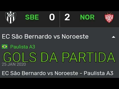 Campeonato Paulista A3 2020 E.C São Bernardo 0 x 2 Noroeste