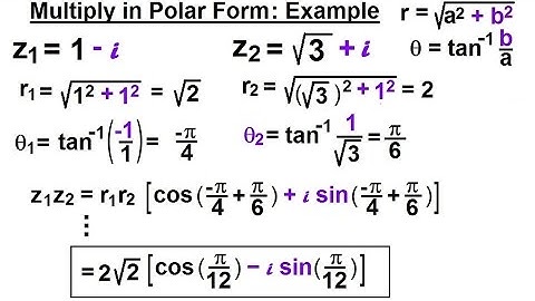 Calculus 2: Complex Numbers & Functions (13 of 28) Multiply in Polar Form: Example