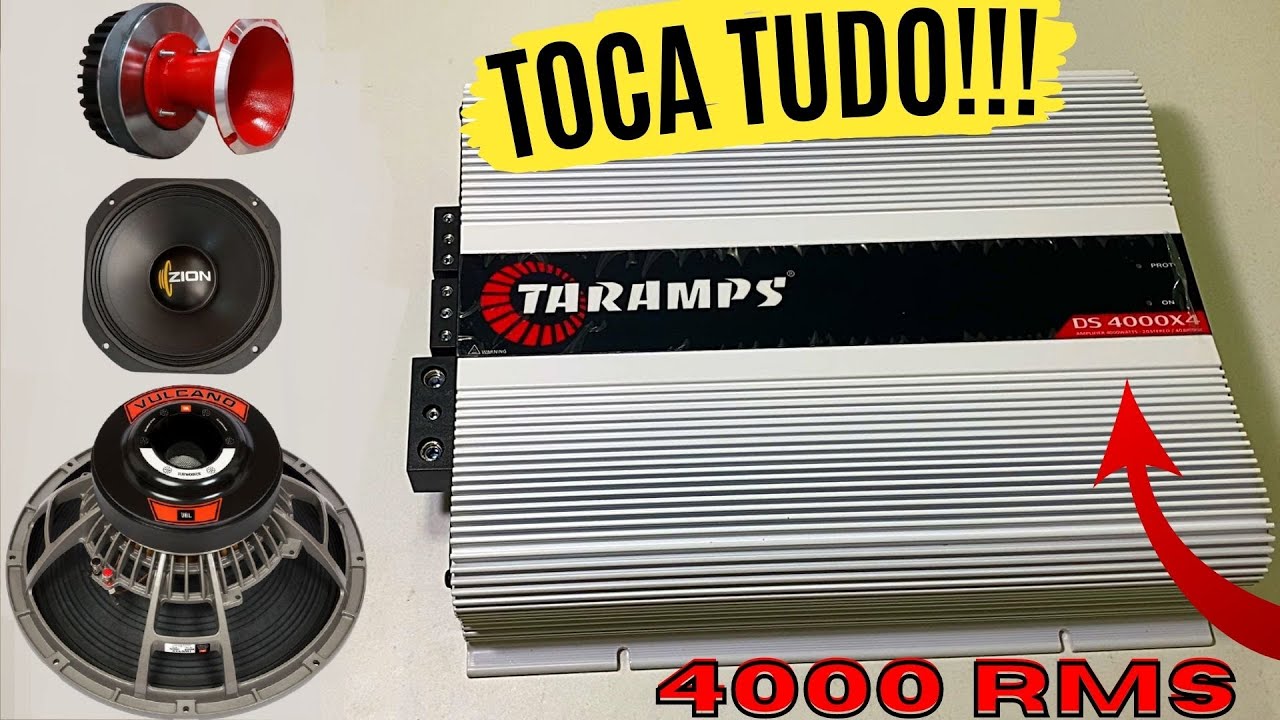 Economia no Primeiro som amplificador que toca tudo Taramps Ds 4000x4