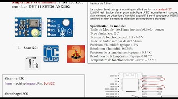 Capteur humidité et température AHT10   ESP32 micropython I2C  (Python)