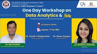 One day Workshop on Data Analytics and Tally @ SIRC of ICAI - 11th Oct 2025
