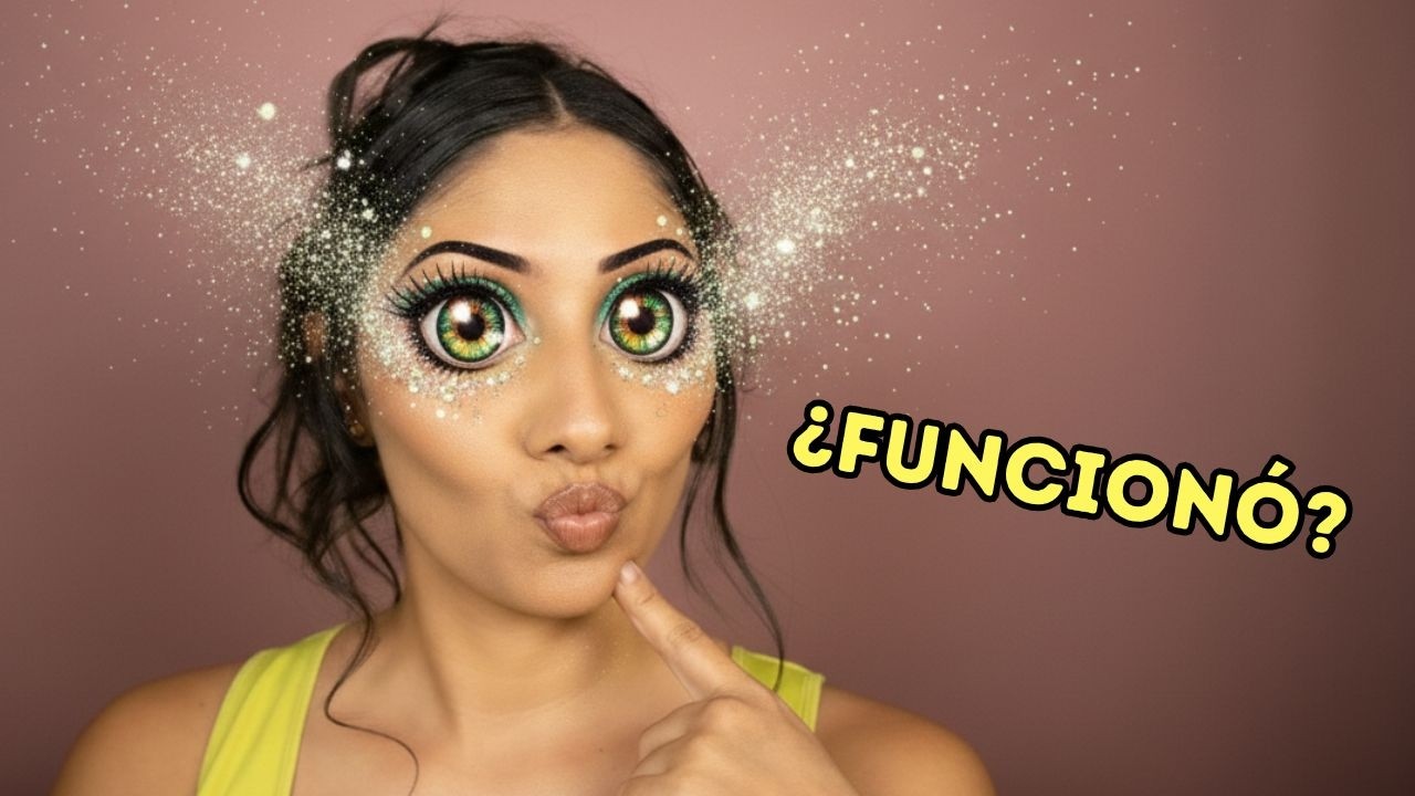 No sabía si esto iba a funcionar… maquillaje con brillos ✨
