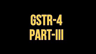 GSTR 4 Part - III