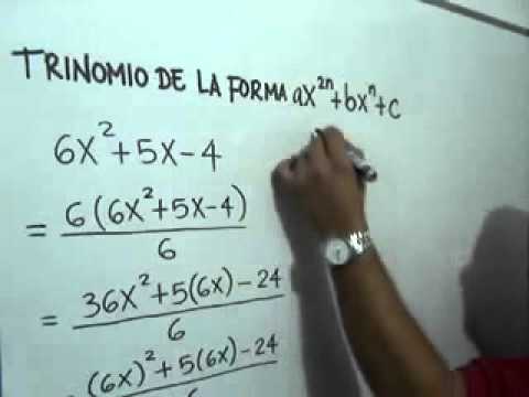 Factorizacion De Un Trinomio De La Forma Ax 2n Bx N C Youtube