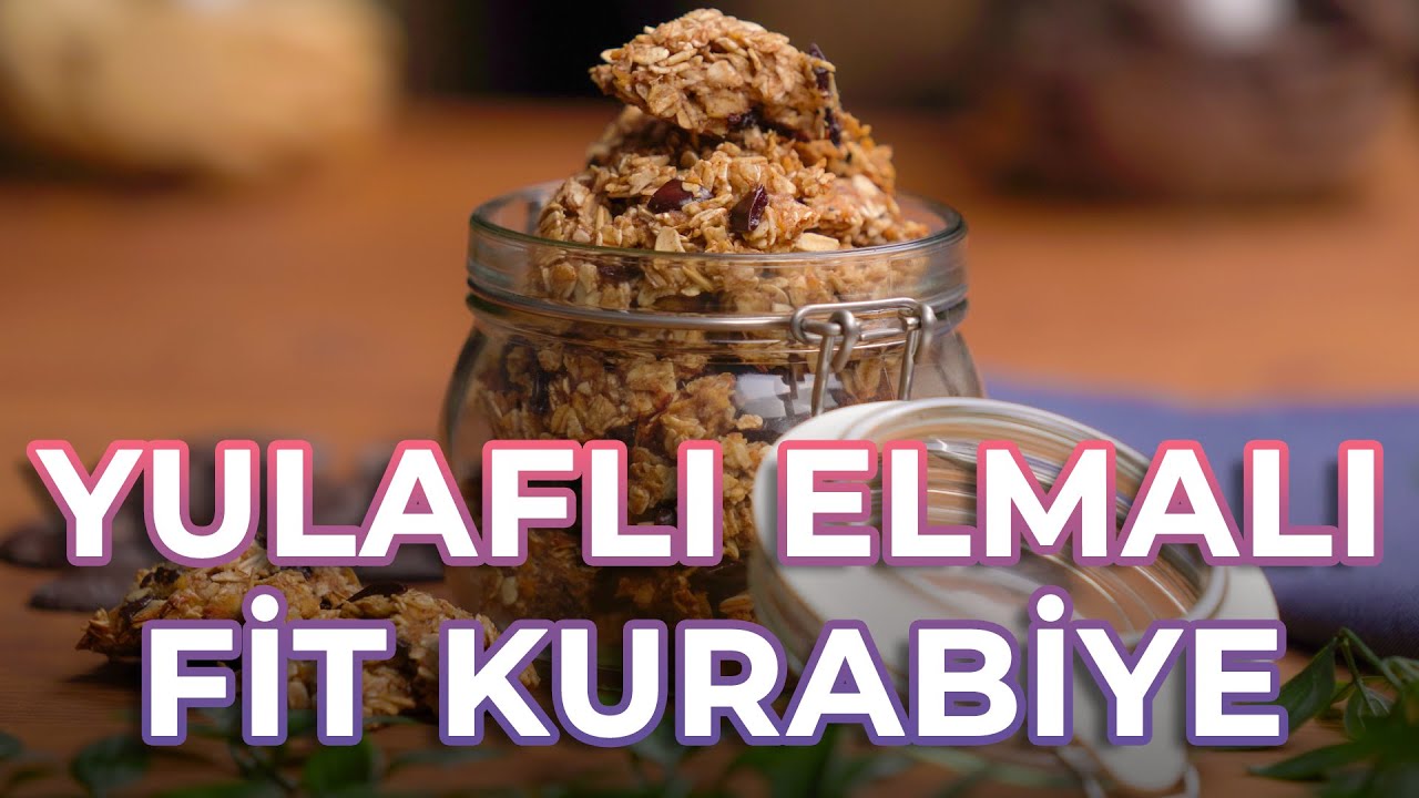 Yulaflı Elmalı Fit Kurabiye I ( Diyet Tarifler ) YouTube
