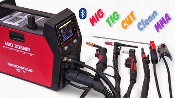 ARCCAPTAIN MIG 205MP All in 1 Smart Welding Machine with Bluetooth (MIG, HF TIG, CUT, Clean, MMA)
