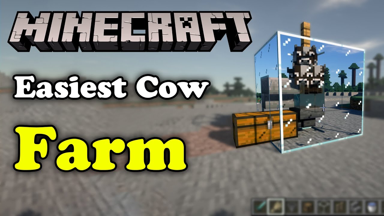 EASY COW FARM with Entity Cramming Tutorial Minecraft java 1.16.5