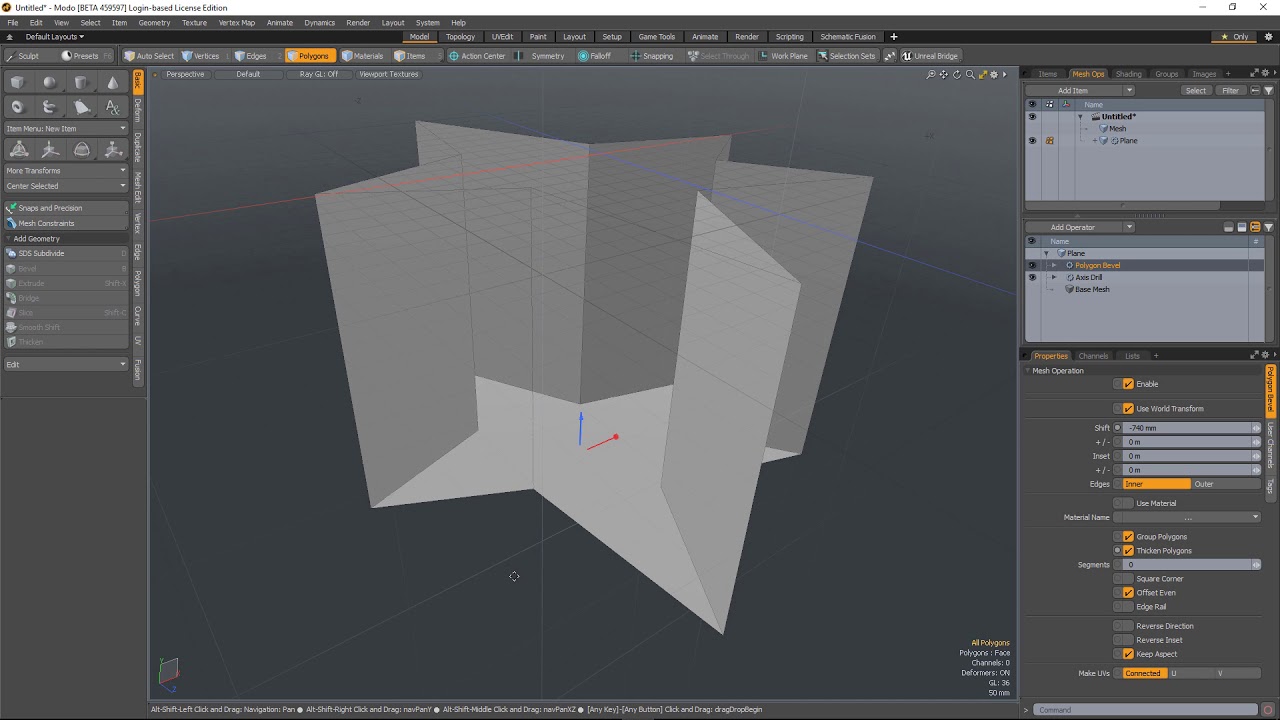 MODO Quick Clip - Procedural Modeling - Polygon Flip