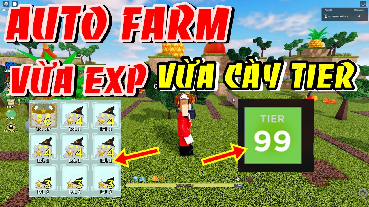 Hướng Dẫn Làm Auto Farm Mới Vừa Farm Exp Vừa Cày Tier Lên 100 Cực Tốc | ALL STAR TOWER DEFENSE