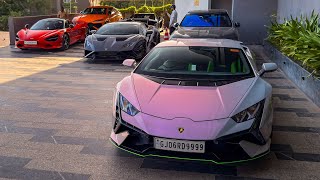 Billionaires Meetup In Vadodara 5 Lamborghinis, Mclaren 750S 4K