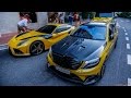 The Yellow Mansory Gang driving in Monaco ! F12 Stallone, G63 AMG 6x6 Gronos & S63 AMG