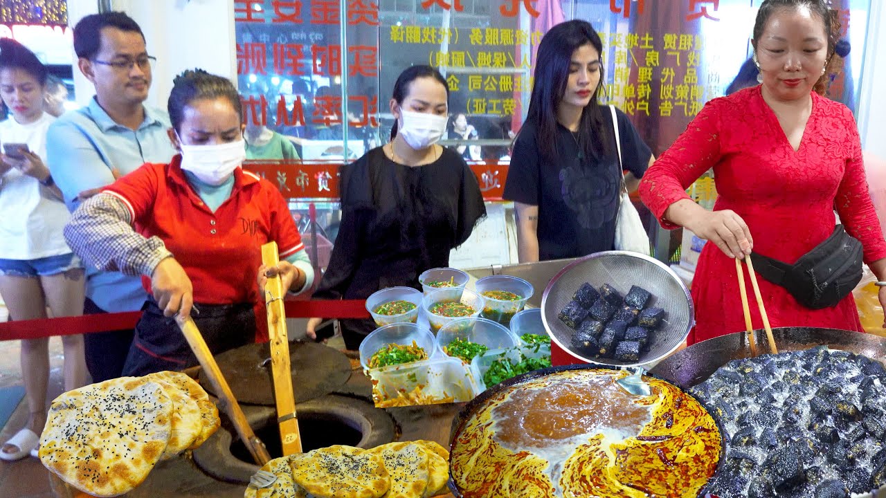 Chinese Food In Cambodia Popular Black Stinky Tofu And Roasted Cake In Jar Phnom Penh YouTube