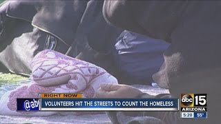Volunteers go around the Valley trying to count number of homeless people