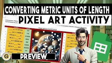 Metric Conversion Worksheet Converting Units Of Length Pixel Art Cosmos | Gamified EduTech