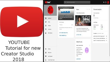 Youtube New Creator Studio 2018 tutorial for beginners