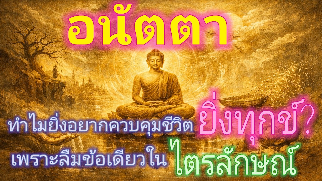 ทำไมยิ่งอยากควบคุมชีวิตยิ่งทุกข์? เพราะลืมข้อเดียวใน ไตรลักษณ์ : อนัตตา | ฟังธรรมะยามเช้า | มีสุข