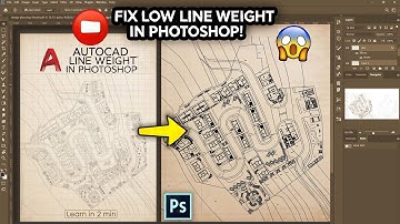 Setting up line weight hierarchy of AutoCAD PDF in Photoshop.