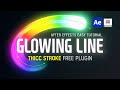 After Effects Free Plugin Thicc Stroke Glowing Line l Thicc Stroke 플러그인 튜토리얼