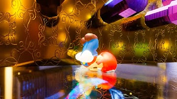 Bouncy Sofybody Mario Goes Down !! Softbody Simulation | Jelly Mario Falls Down Over & Over