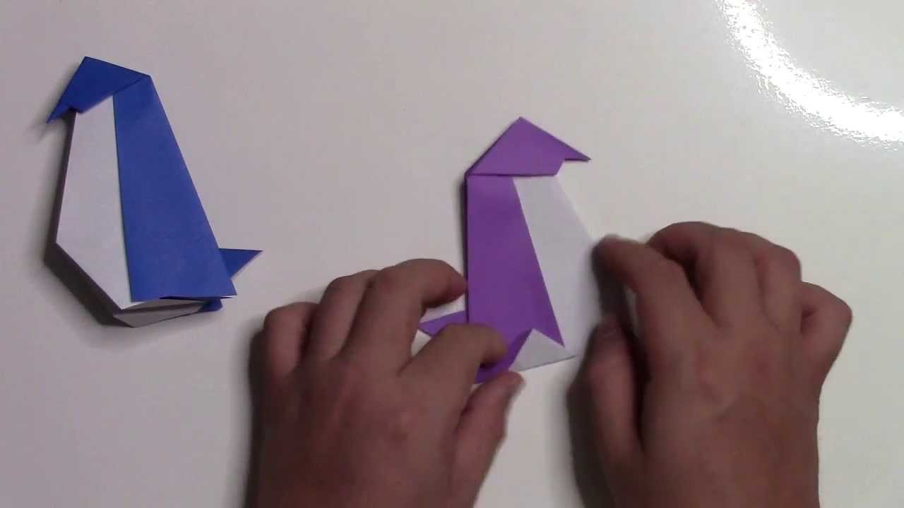 折り紙 ペンギン 折り方 簡単な立体 平面 指人形やボックスなど
